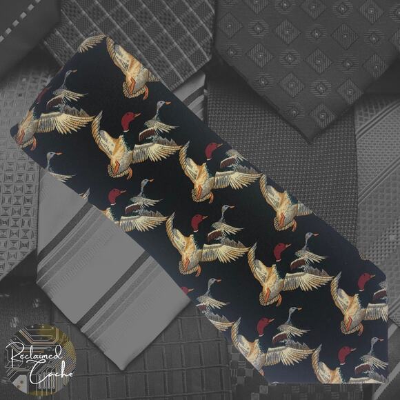 Flying Ducks Tie - Picture 1 of 5